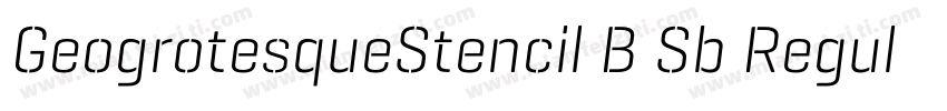 GeogrotesqueStencil B Sb Regular字体转换